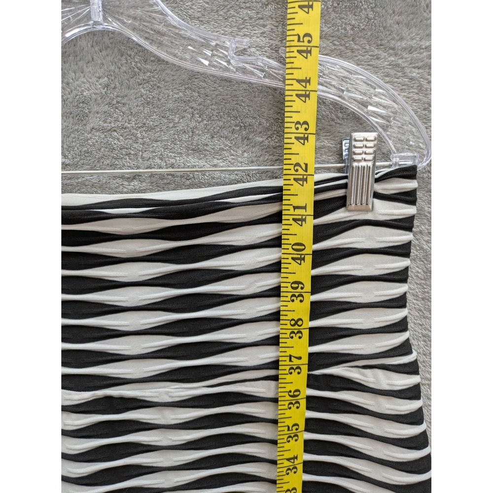 Women's Maxi Skirt Medium Waved‎ Stripes Textured Stretch Casual Artsy Boho READ - Picture 2 of 11